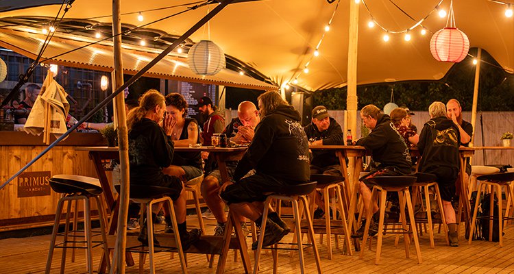 vibrant chill-out zone